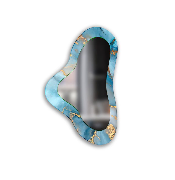 Mirror wall art inspired by abstract forms, perfect for adding a touch of artistic charm
