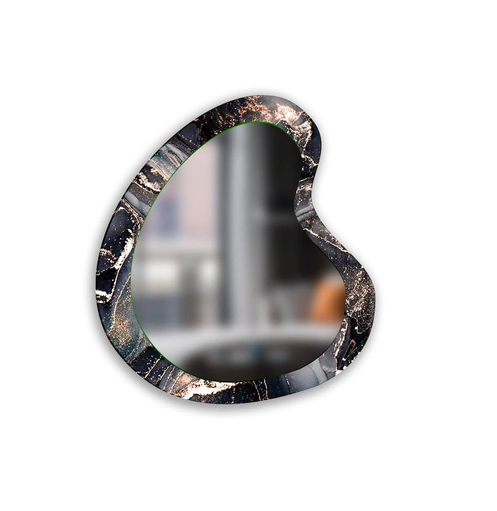 Mirror wall decor combining reflective surfaces and artistic shapes for a stunning focal point
