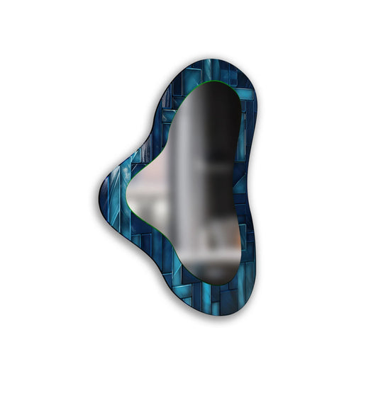 Mirrored wall art inspired by geometric elegance, perfect for adding depth and dimension
