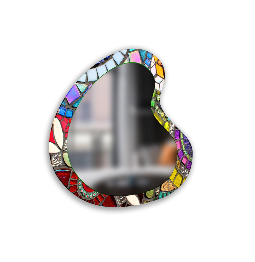 Mirrored wall art inspired by geometric elegance, perfect for adding depth and dimension
