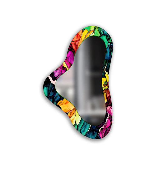 Mirror wall art inspired by geometric designs, adding sophistication to any decor style
