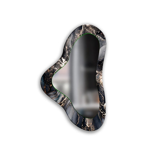 Decorative wall mirror with unique shapes and reflective surfaces for a chic statement
