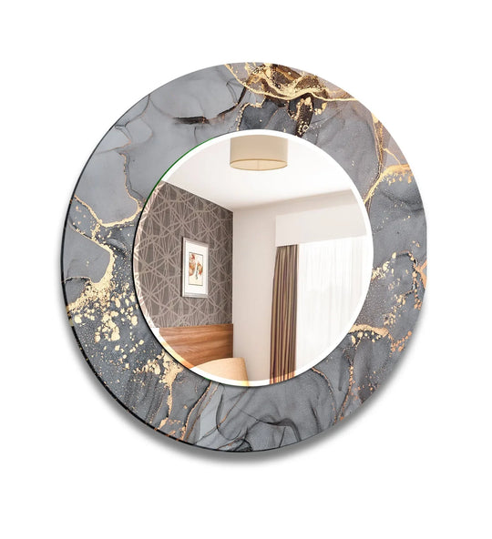 Marble Grey & Golden Wall Mirror Square Wall Mirror
