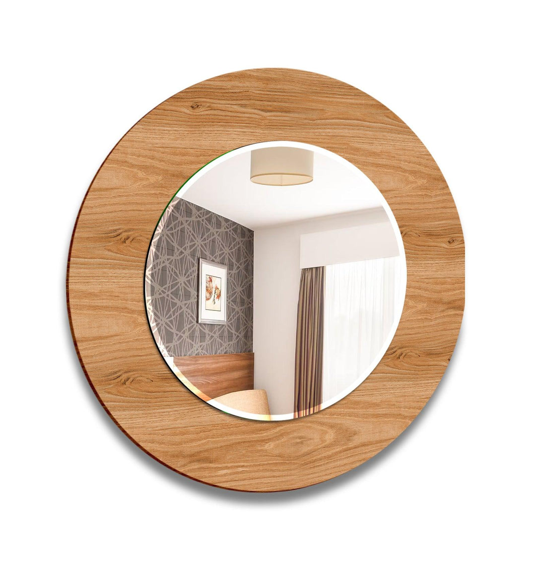 Wooden Round Wall Mirror wall mirror
