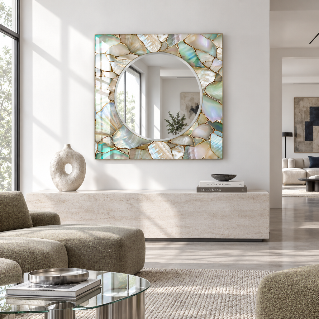 Glowing Stones Wall Mirror