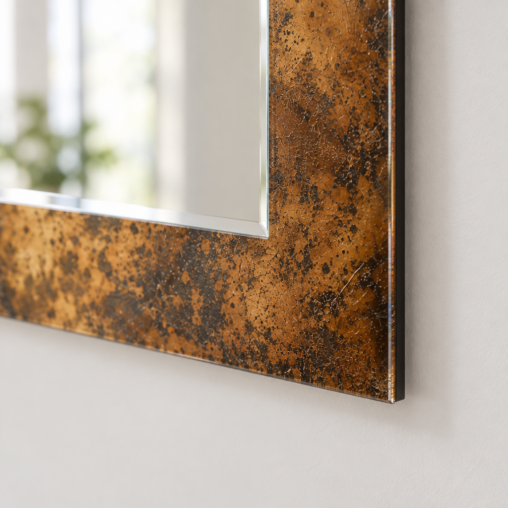 Bronce abstracto Espejo De Pared