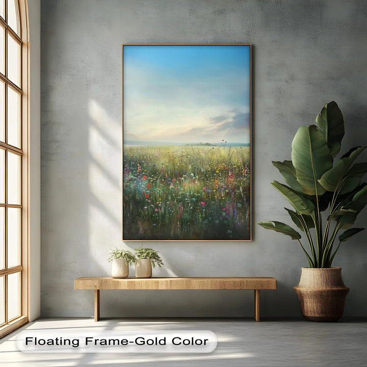 Whispers of Wildflowers – Blooming Meadow Landscape Canvas Print
