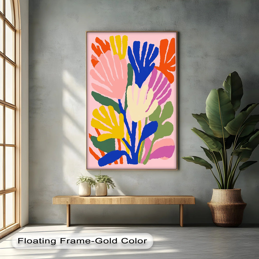 Modern Fauvist Floral Composition – Colorful Abstract Canvas Print - MyPhotoStation