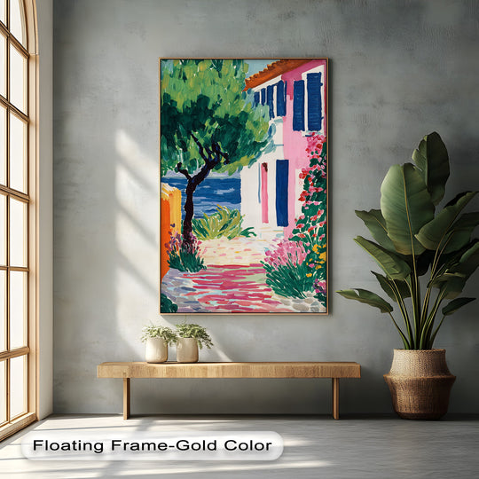 coastal house canvas print
