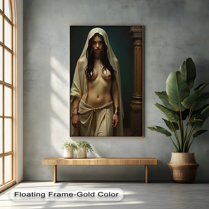 Golden Veil Erotic Canvas Wall Art – Framed Canvas Prints