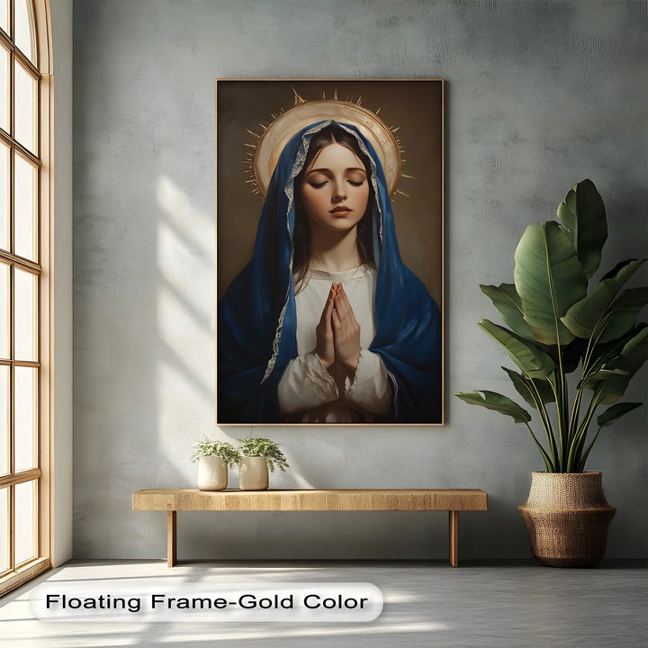 Hail Mary – Elegant Virgin Mary Canvas Wall Art - MyPhotoStation