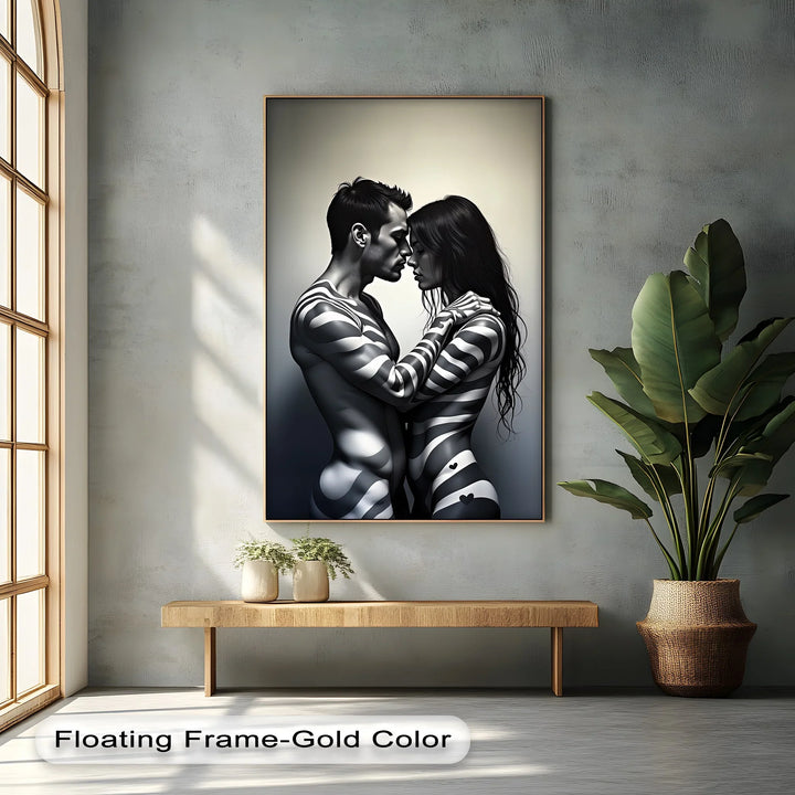 Stripes of Passion – Erotic Canvas Print