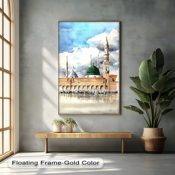Sacred Serenity – Al-Masjid an-Nabawi Islamic Canvas Print