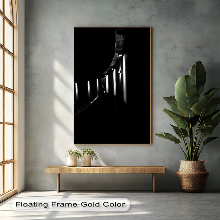 Echo Passage – Abstract Light Corridor Canvas Prints