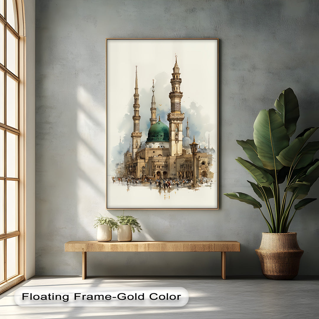 Sacred Serenity – Al-Masjid an-Nabawi Medina Canvas Print