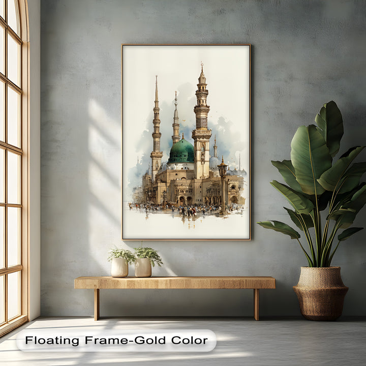 Sacred Serenity – Al-Masjid an-Nabawi Medina Canvas Print