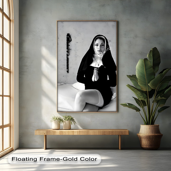 Divine Temptation Erotic Canvas Wall Art – Large Framed Artwork Decor