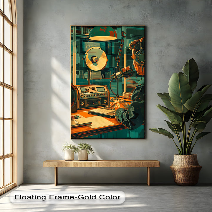 Broadcast Flow – Modern DJ Studio Canvas Print