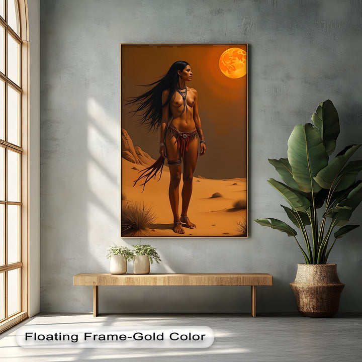 Desert Moon Spirit – Erotic Canvas Wall Art | Large Canvas