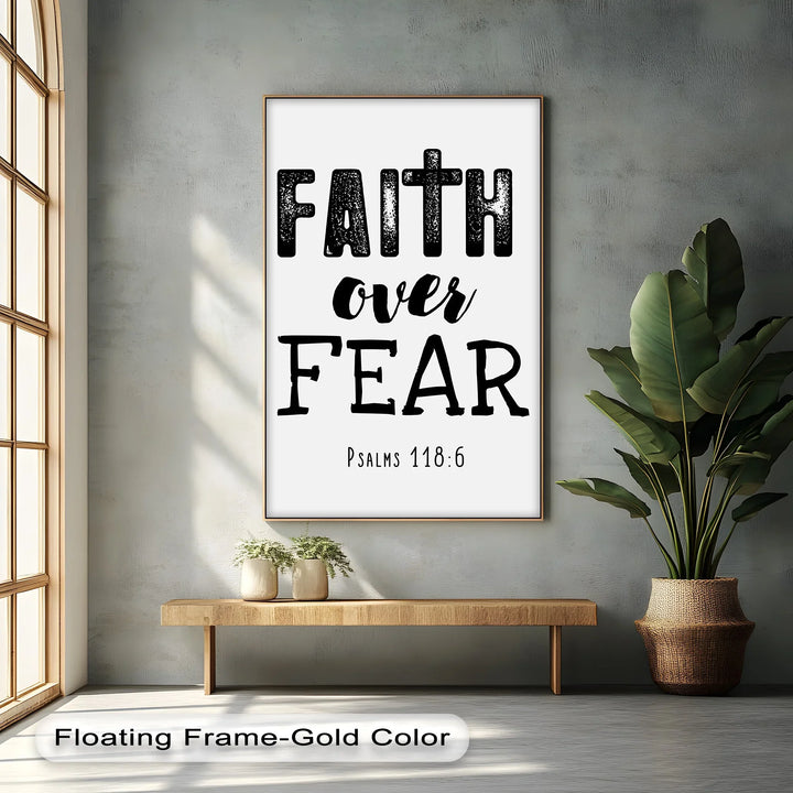 Faith Over Fear – Psalms 118:6 Canvas Print - MyPhotoStation