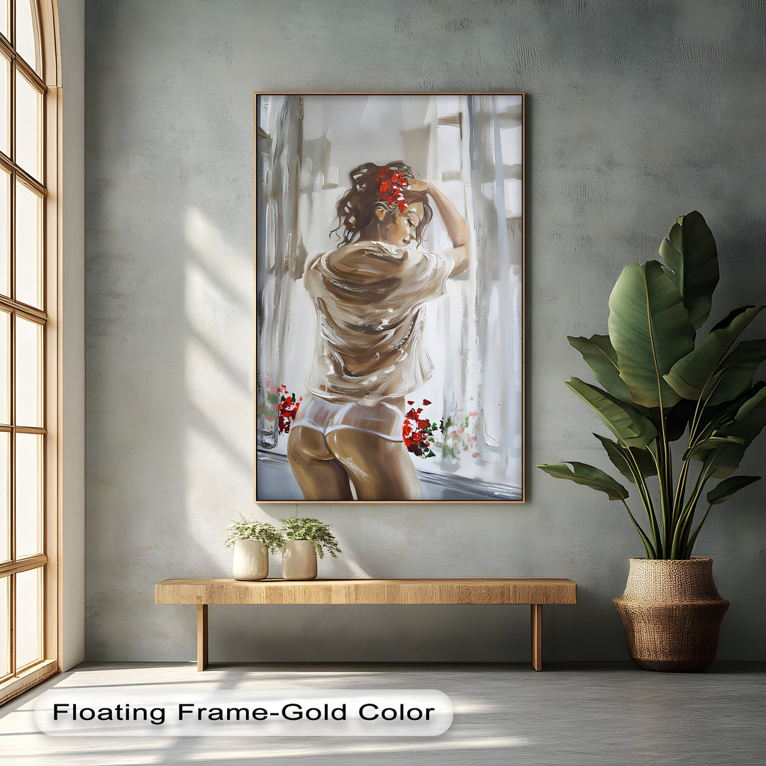 Blush of Morning Desire – Erotic Canvas Print