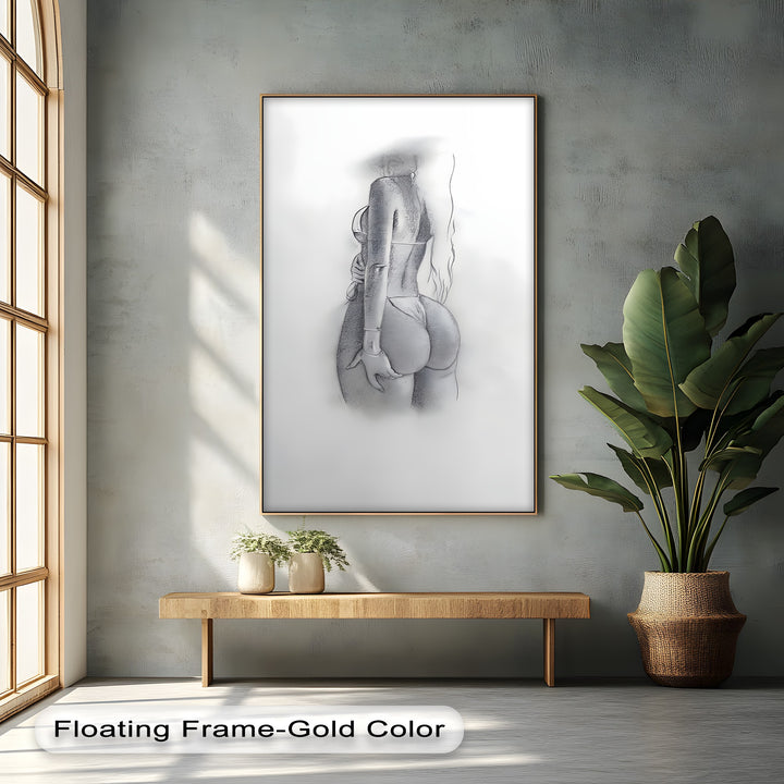 Veiled Allure – Erotic Canvas Print