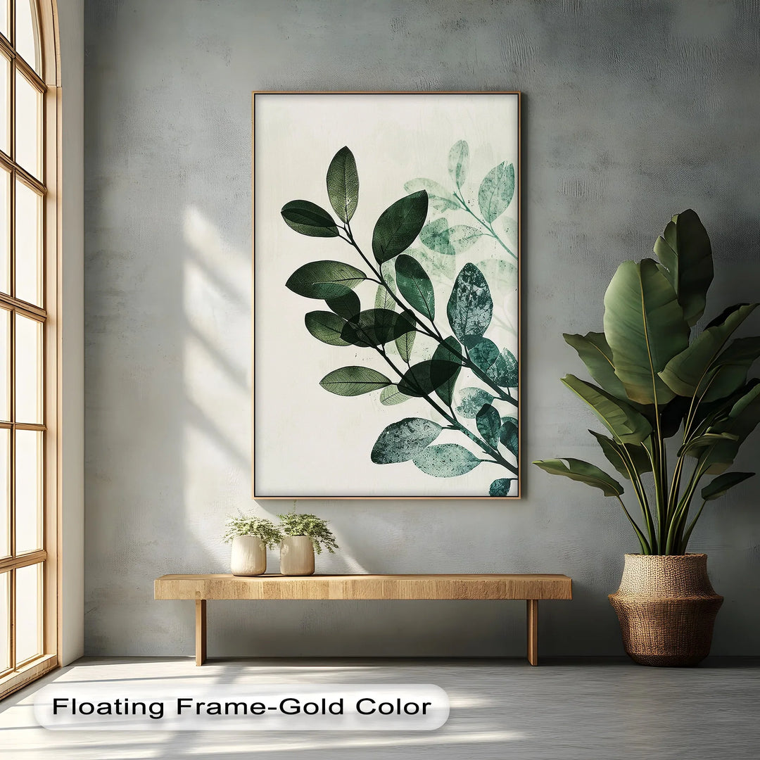 Olive Leaf Botanical Art – Tranquil Green Canvas Print - MyPhotoStation