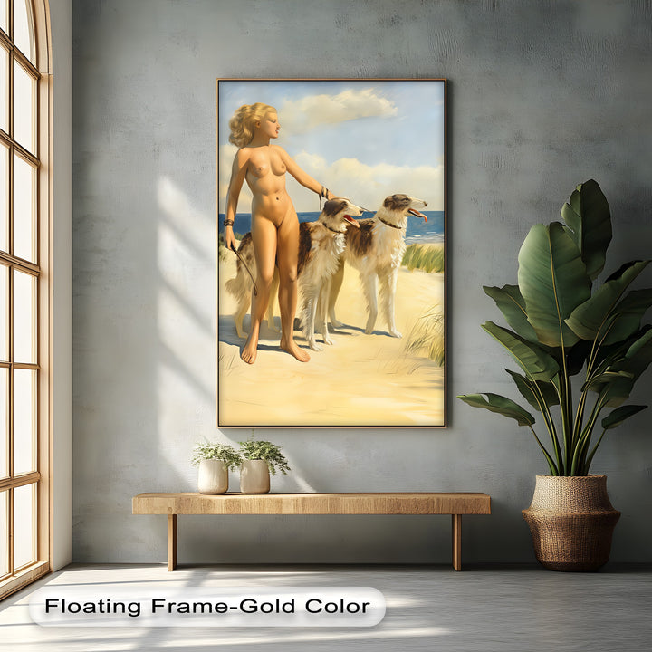 Golden Horizon – Nude Woman Canvas Art | Framed Canvas Prints