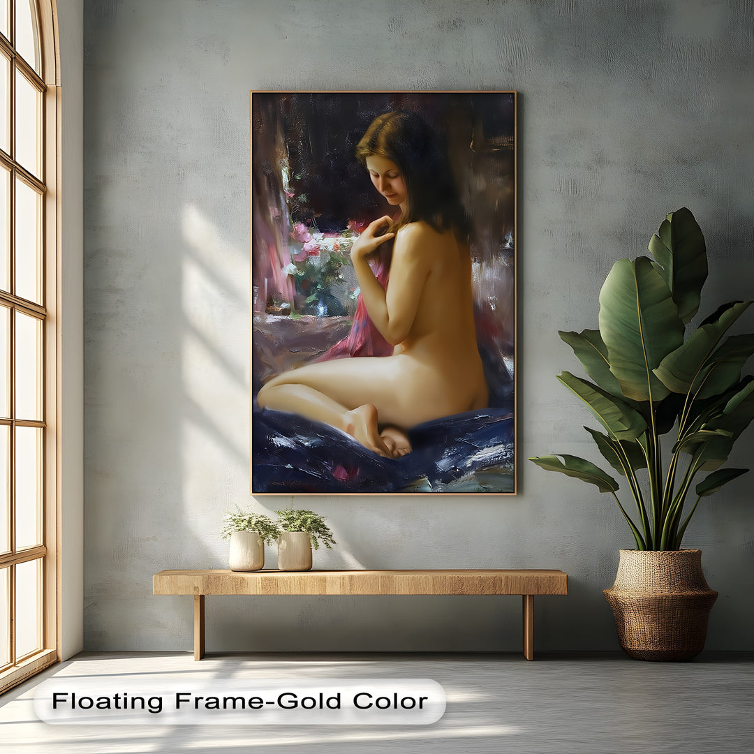 Soft Radiance – Nude Woman Canvas Wall Art | Artwork Canvas