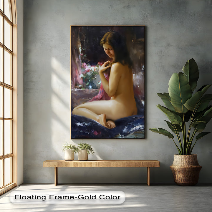 Soft Radiance – Nude Woman Canvas Wall Art | Artwork Canvas