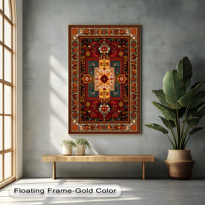 Imperial Bloom – Persian Rug Canvas Print