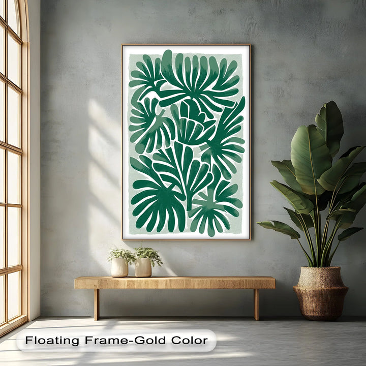 Tropical Frond Symphony – Bold Green Botanical Canvas Print - MyPhotoStation