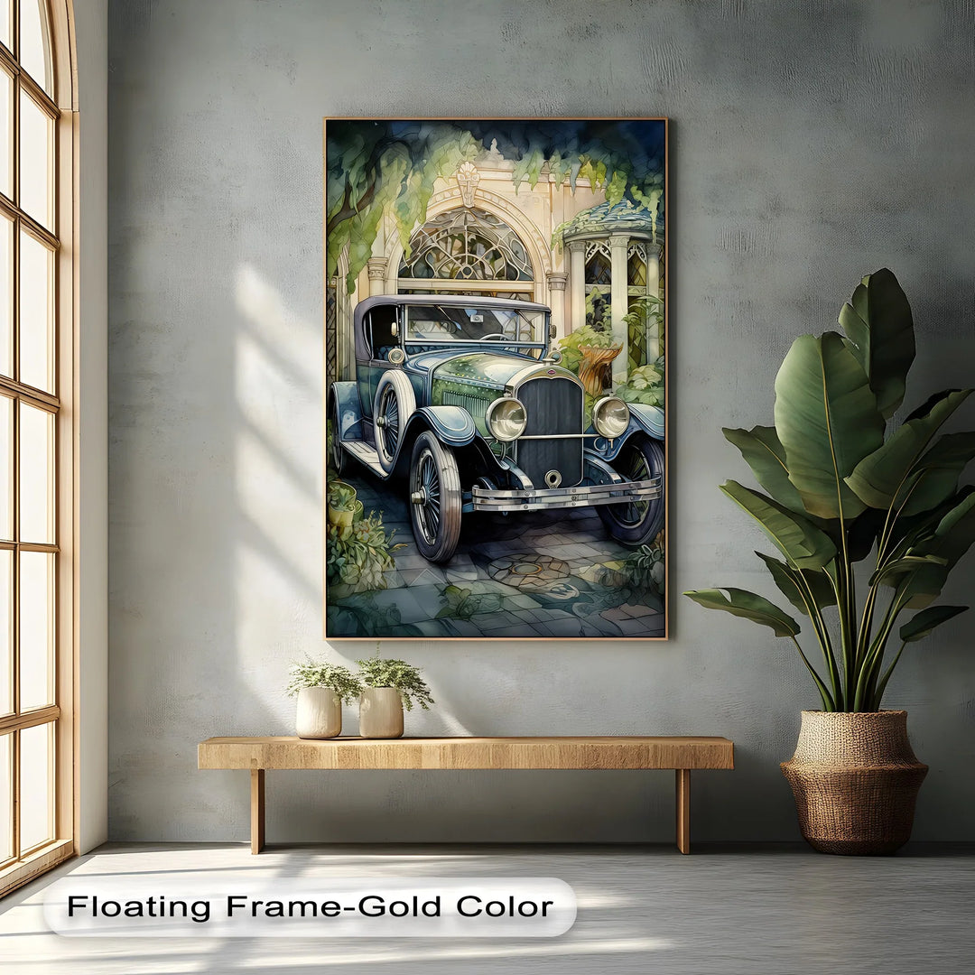 Vintage Elegance – Classic Car by Garden Villa Canvas Print - MyPhotoStation
