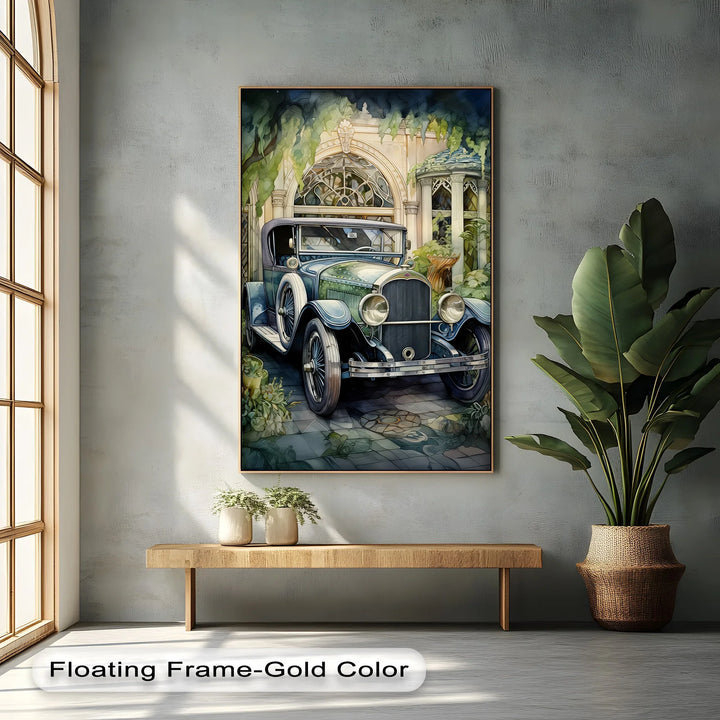 Vintage Elegance – Classic Car by Garden Villa Canvas Print - MyPhotoStation
