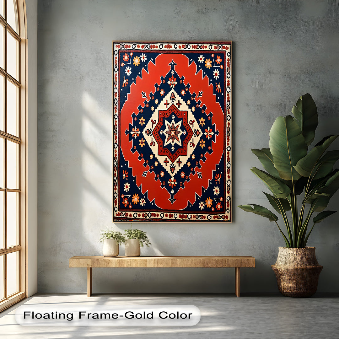 Radiant Star Blossom – Persian Canvas Print
