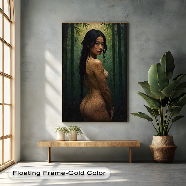 Whispers of the Bamboo – Erotic Canvas Wall Art | Framed Artwork