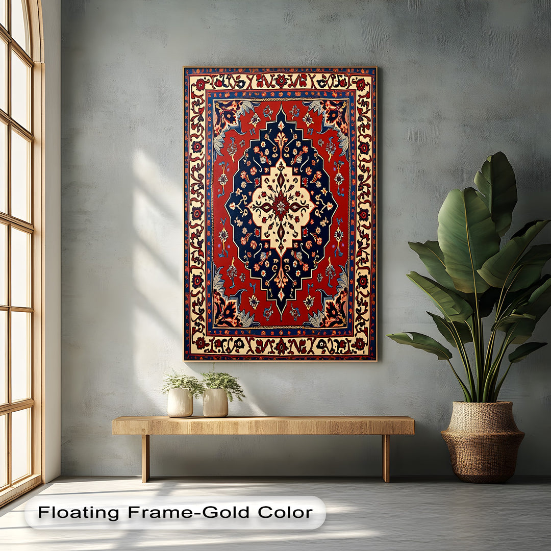 Midnight Garden Medallion – Persian Canvas Print