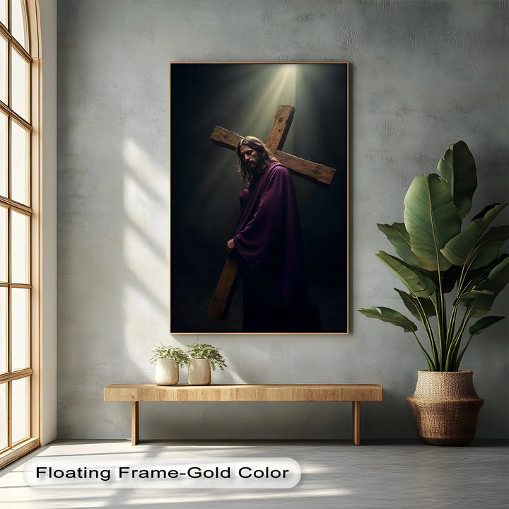 Burden of Grace – Jesus Carrying the Cross Canvas Prints - MyPhotoStation