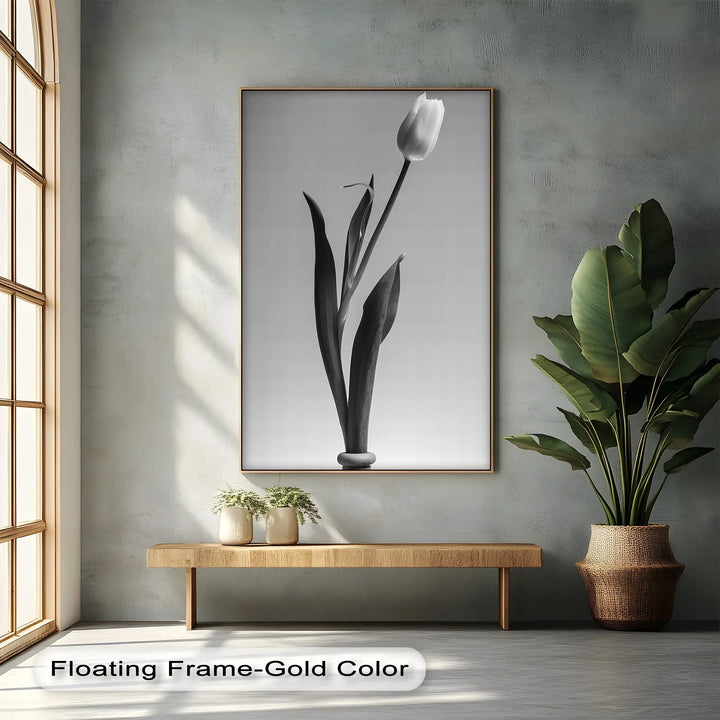 Tall Elegance – Single Tulip Minimalist Canvas Prints - MyPhotoStation