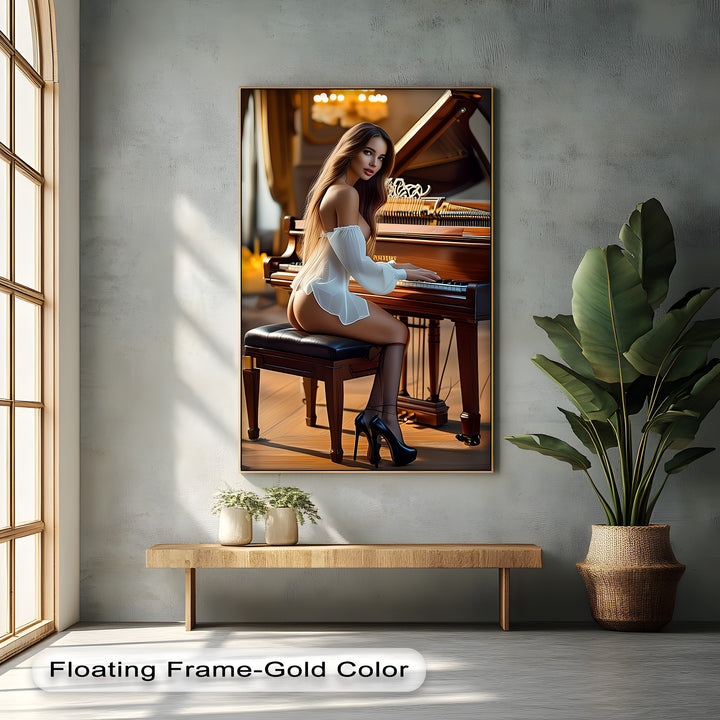 Luxury Piano Artwork Canvas – Elegant Framed Canvas Prints