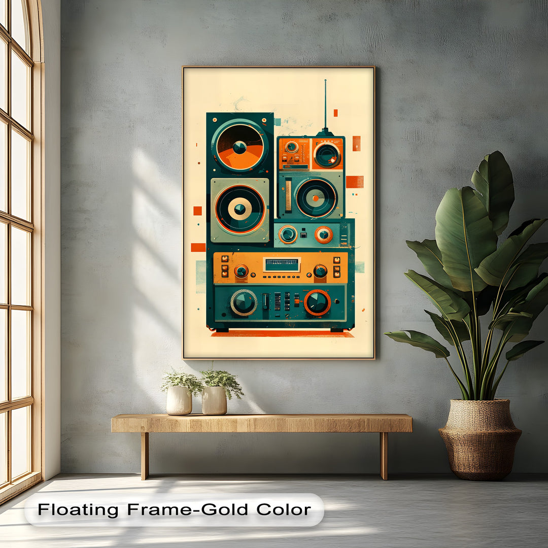 Volume Up – Retro Radio Receiver Canvas Print