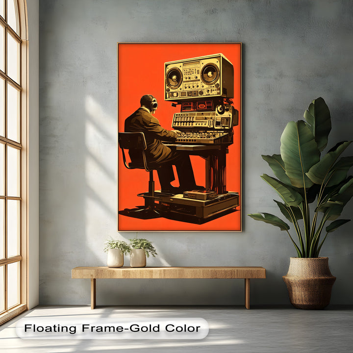 Analog Overload – Retro Audio Control Canvas Print