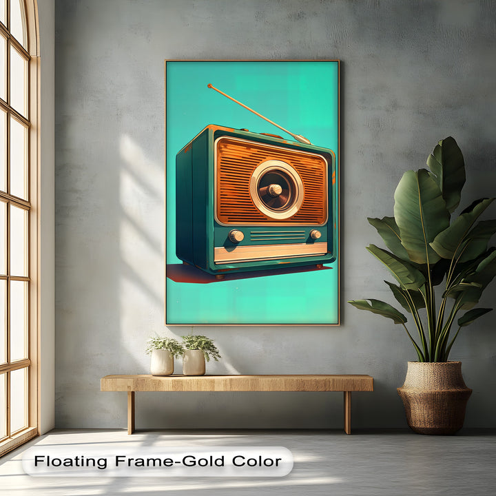 Signal Revival – Vintage Radio Abstract Canvas Print