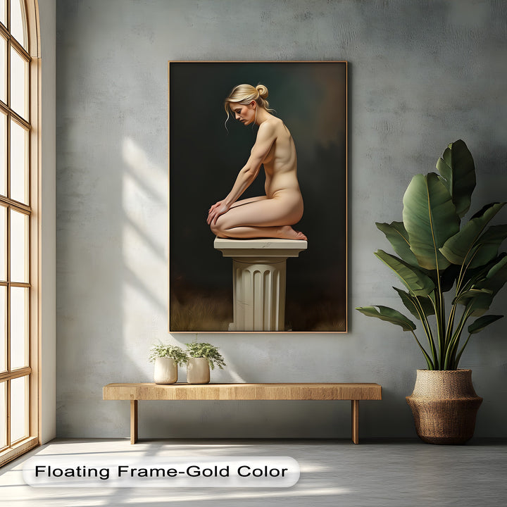 Quiet Reverie – Classical Nude Canvas Wall Art | Oversized Wall Art