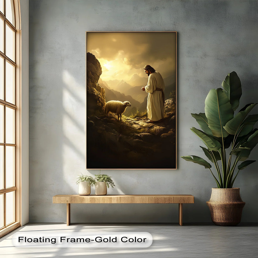 The Lost and Found – Jesus with the Lamb Canvas Print - MyPhotoStation