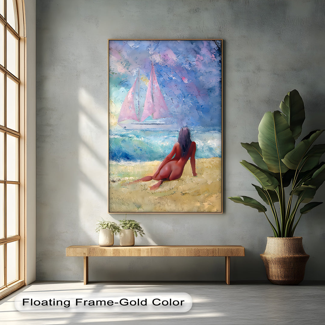 Serenity by the Shore – Erotic Canvas Print
