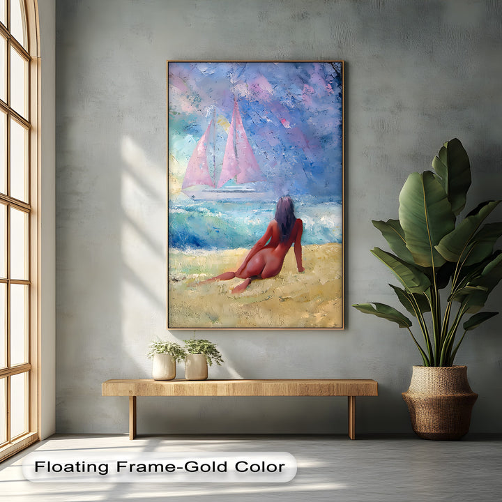 Serenity by the Shore – Erotic Canvas Print