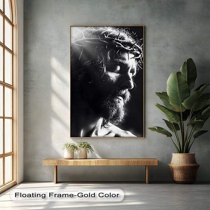 Light of Mercy – Jesus in Crown of Thorns Canvas Prints