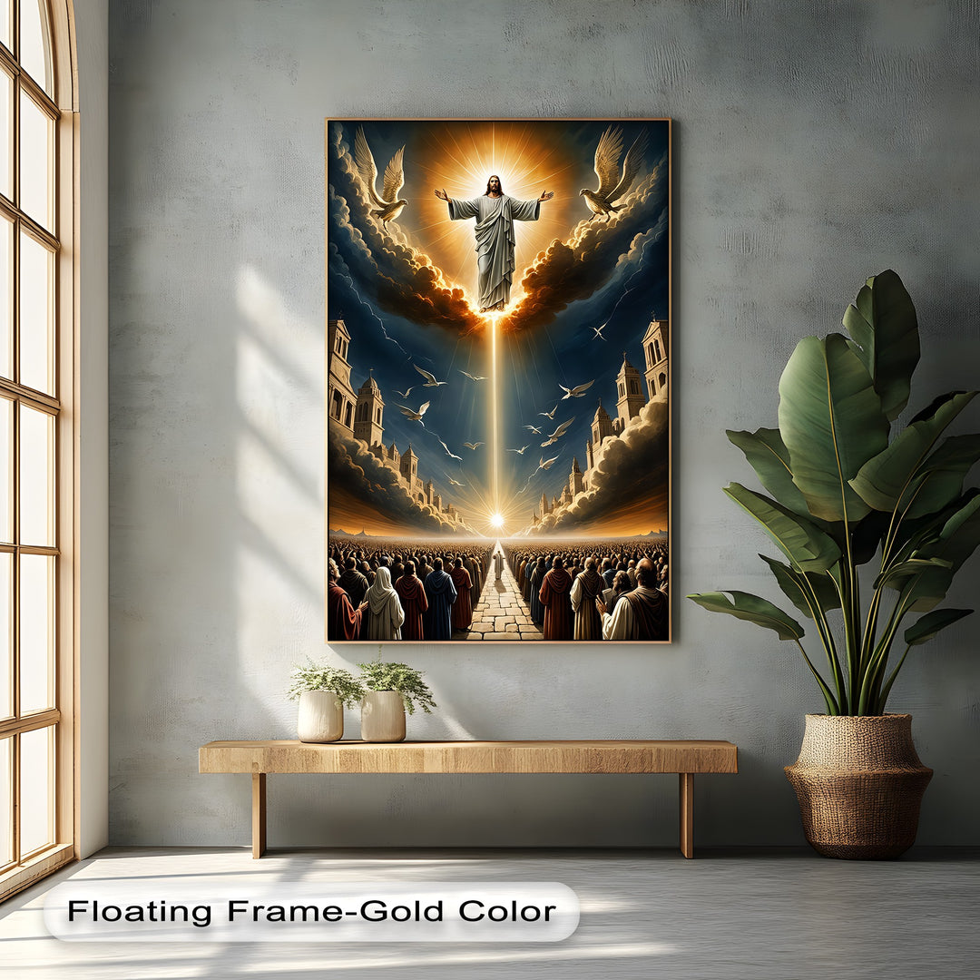 The Ascension of Christ – Radiant Biblical Canvas Wall Art