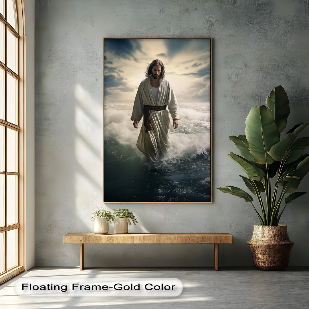 Faith on the Waves – Jesus Walking on Water Canvas Prints - MyPhotoStation
